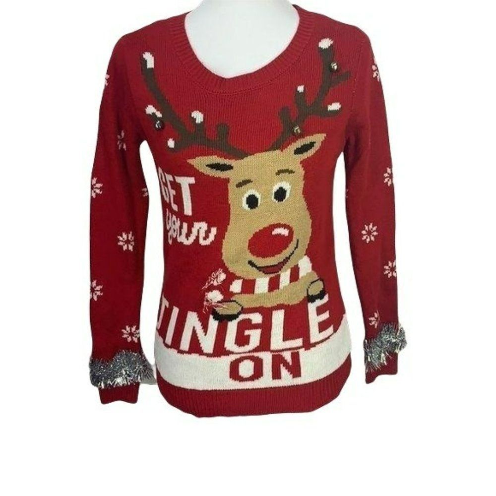 No Boundaries Get Your Jingle On‎ Sweater Juniors